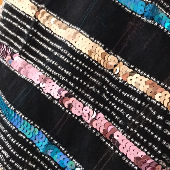 Argenti Vintage Silk Sequin Sheer Top - Picture 3 of 4